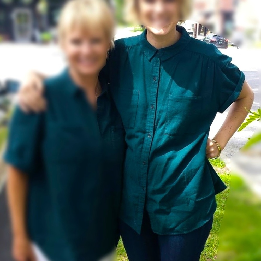 AYR Roll Sleeve Oversized Button Up Shirt